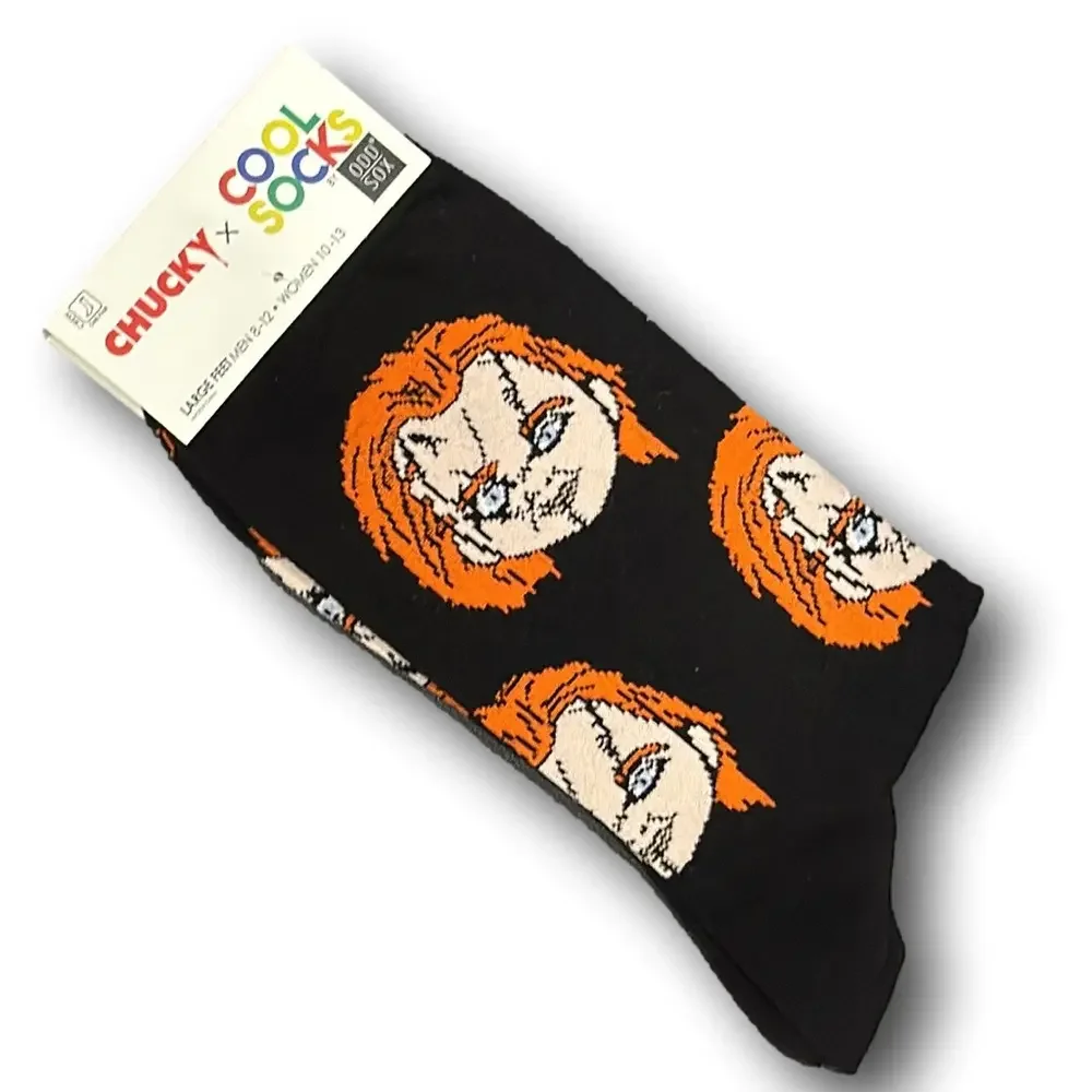 3/$20 Chucky Child's Play Funny Novelty Crew Socks - NWT